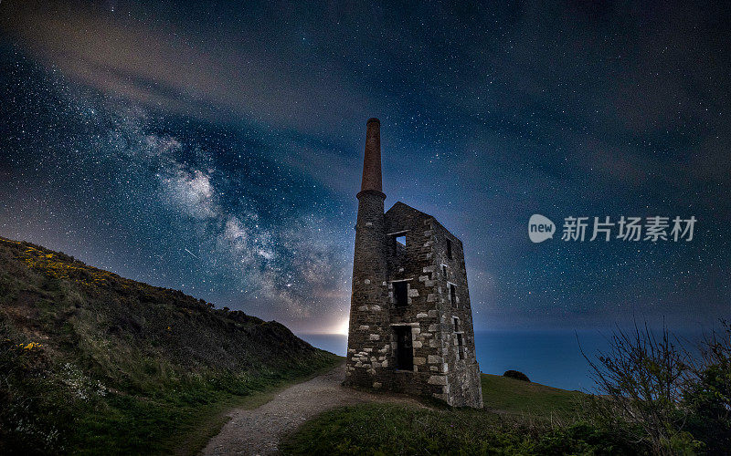 银河在Wheal Prosper Mine - Rinsey - Cornwall - UK